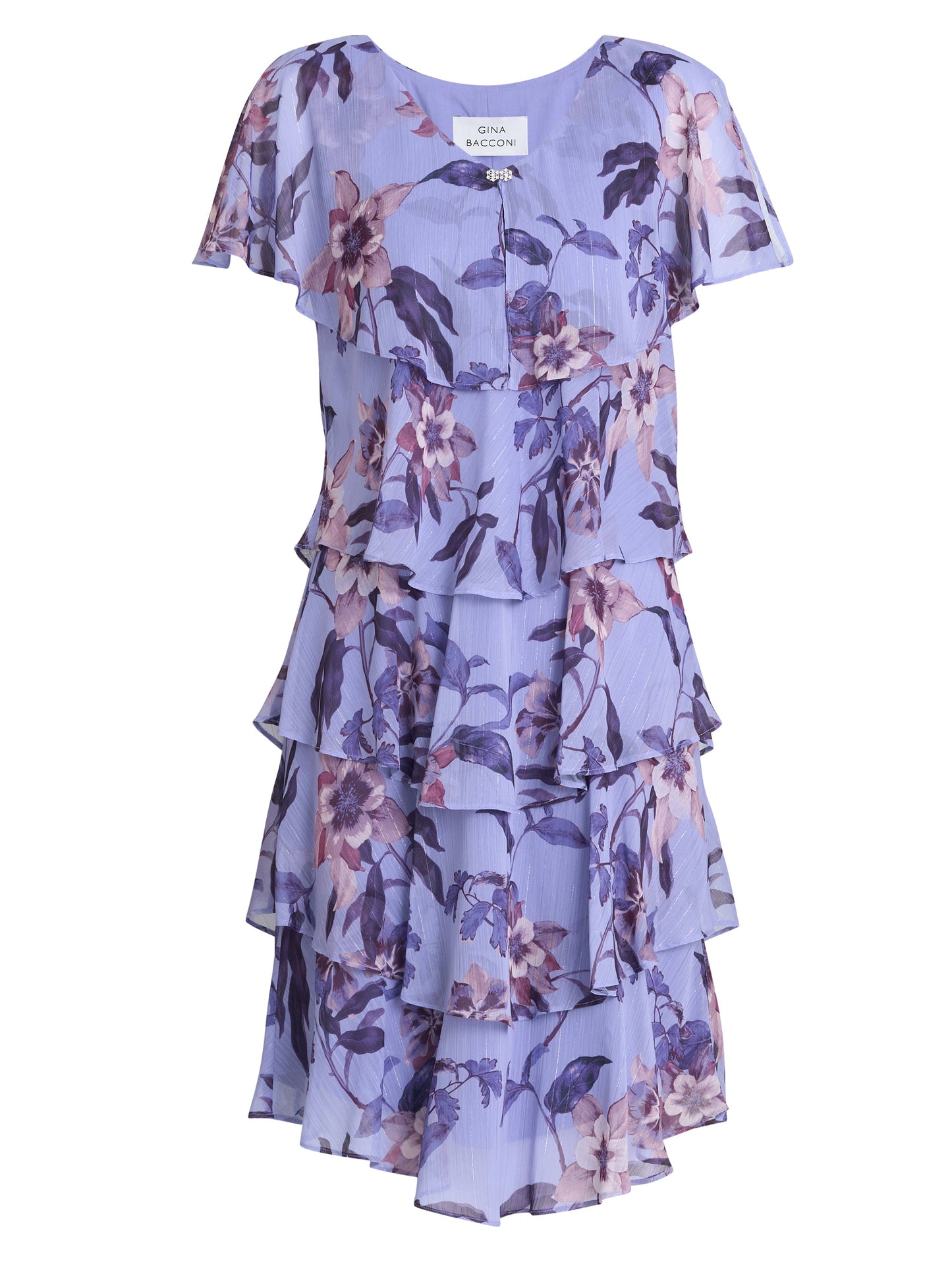 Mollie Chiffon Dress With Beaded Edge