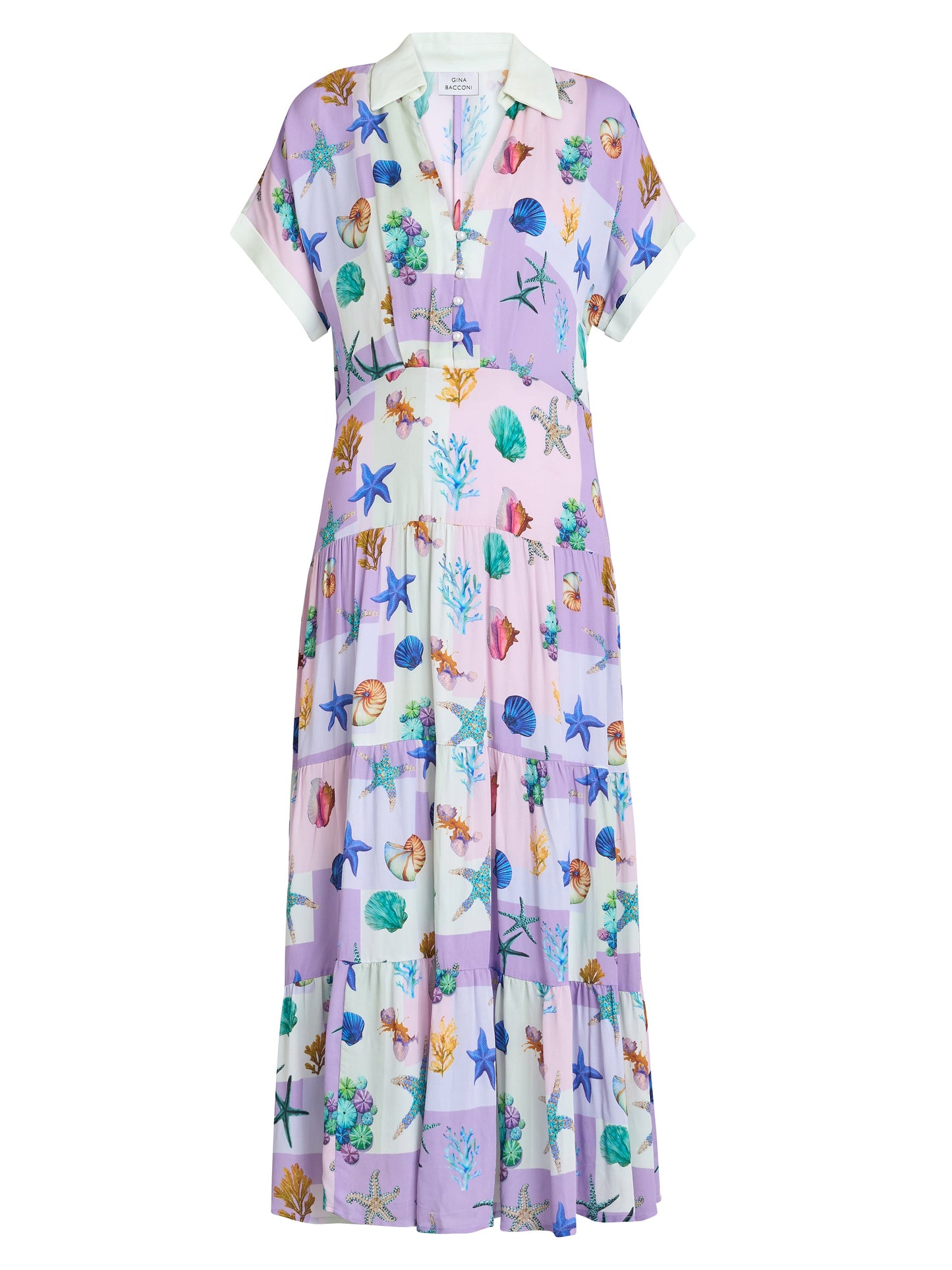 Liv Seashell Print Shirt Dress