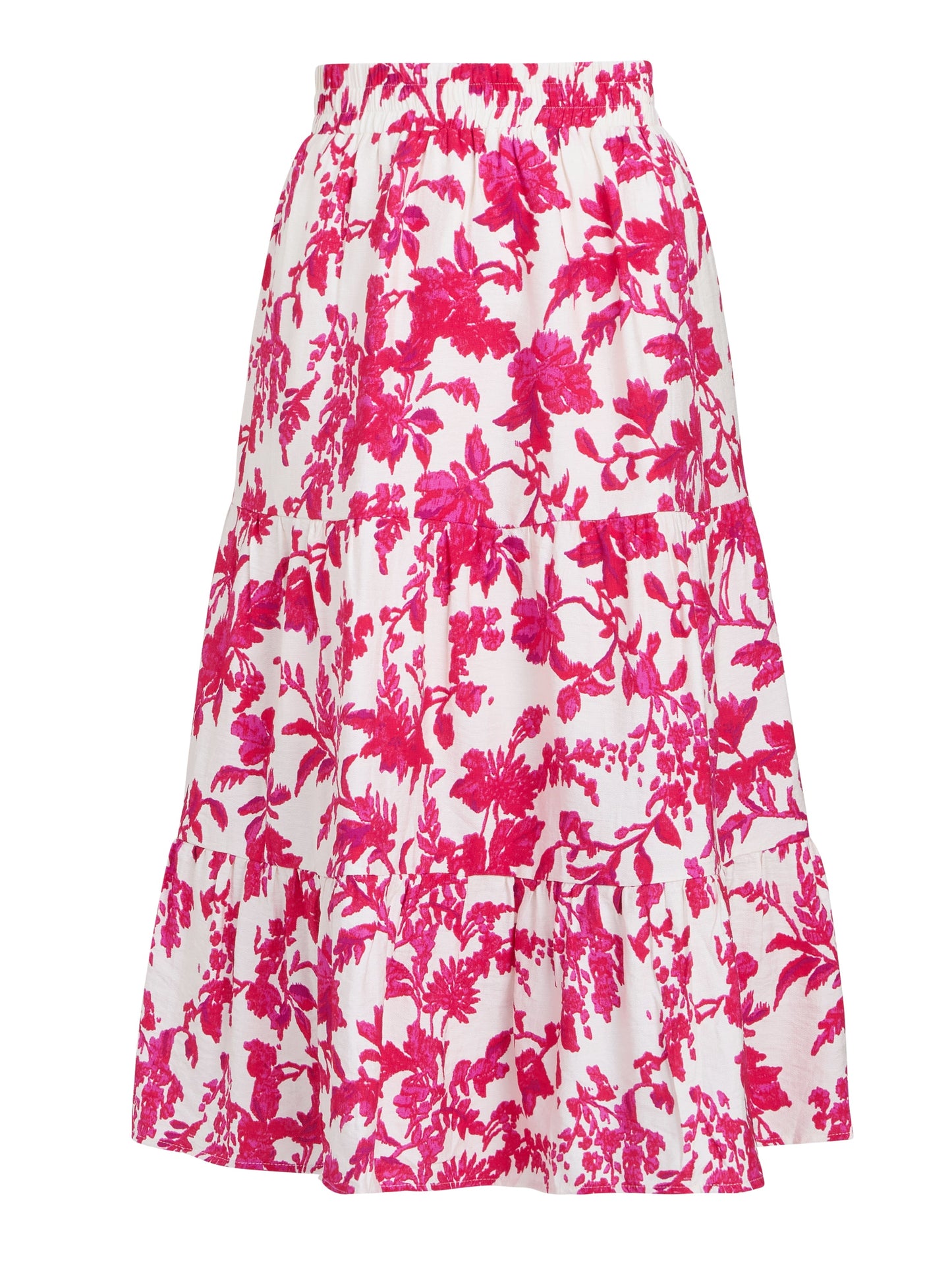 Chris Fuchsia Floral Skirt