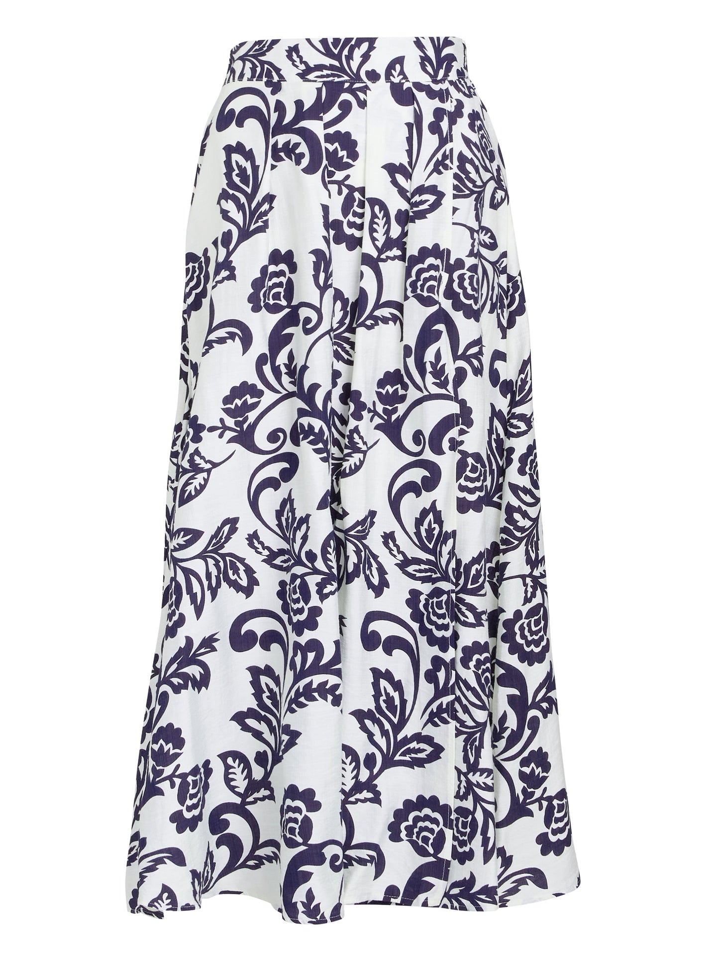 Debbi Navy White Floral Skirt