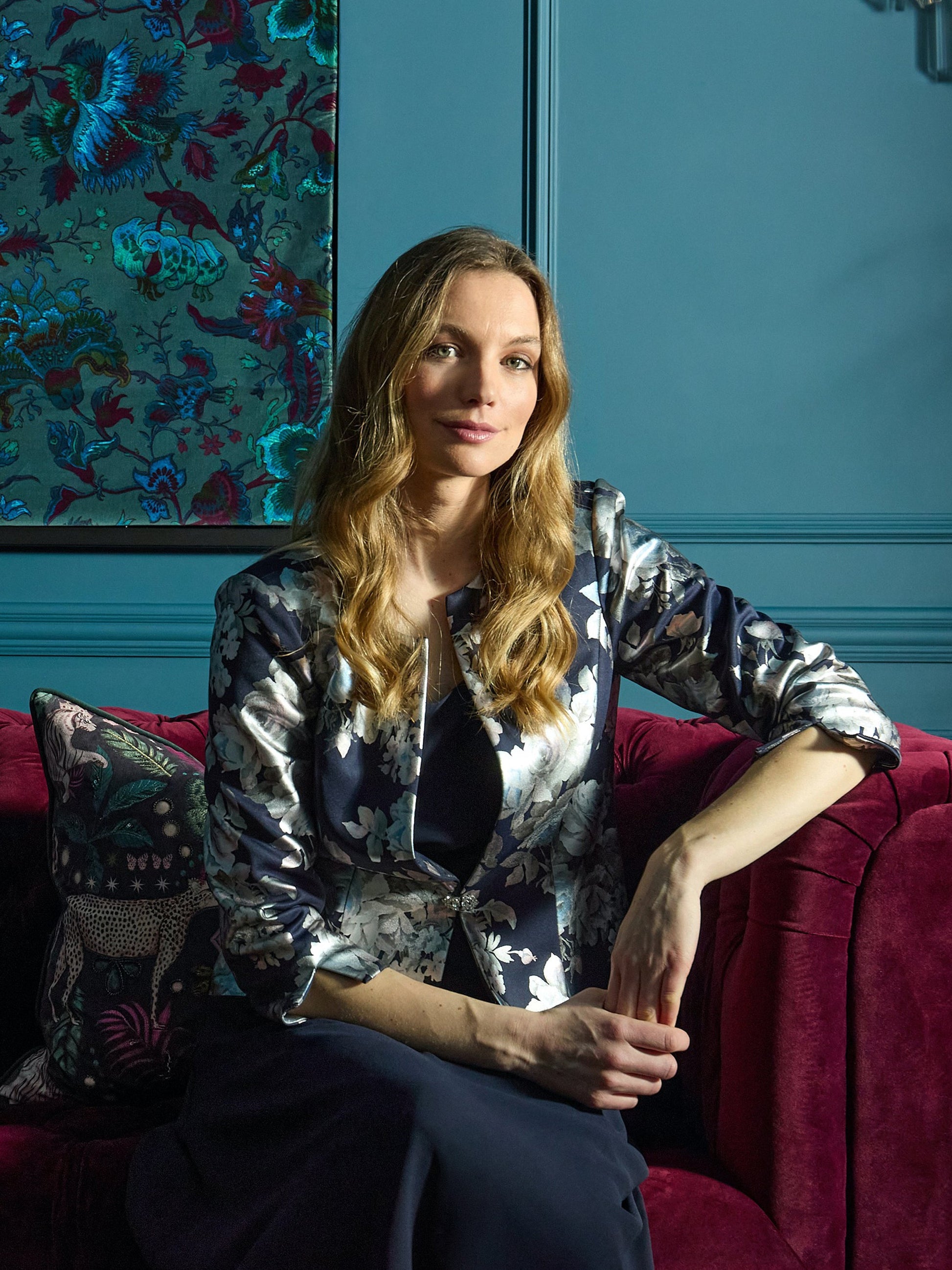  Sandra Floral Print Jacquard Jacket And Dress