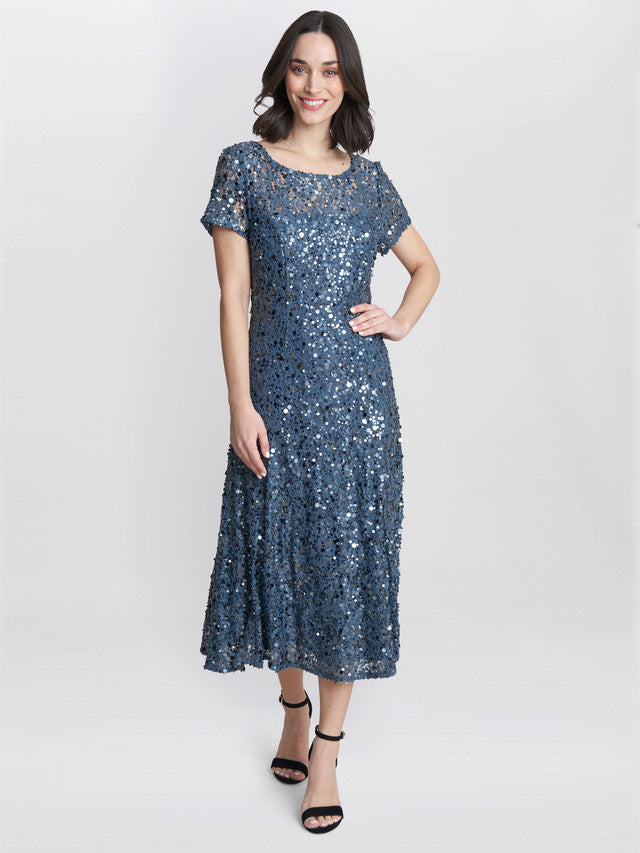  Andrea A-Line Dress With Illusion Neckline