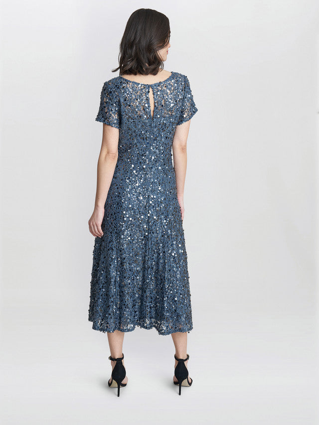  Andrea A-Line Dress With Illusion Neckline