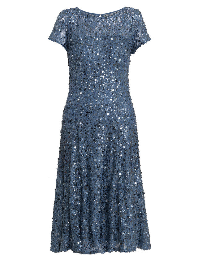  Andrea A-Line Dress With Illusion Neckline