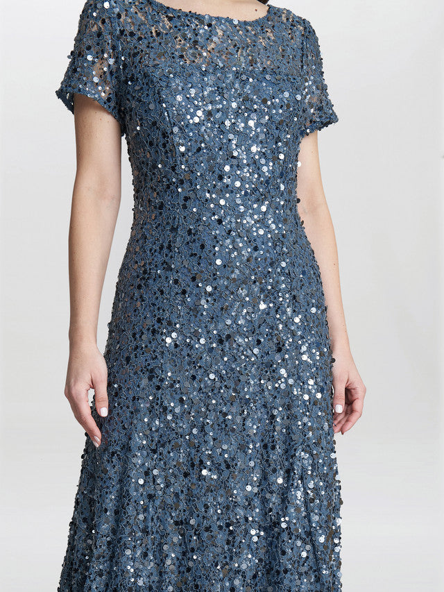  Andrea A-Line Dress With Illusion Neckline