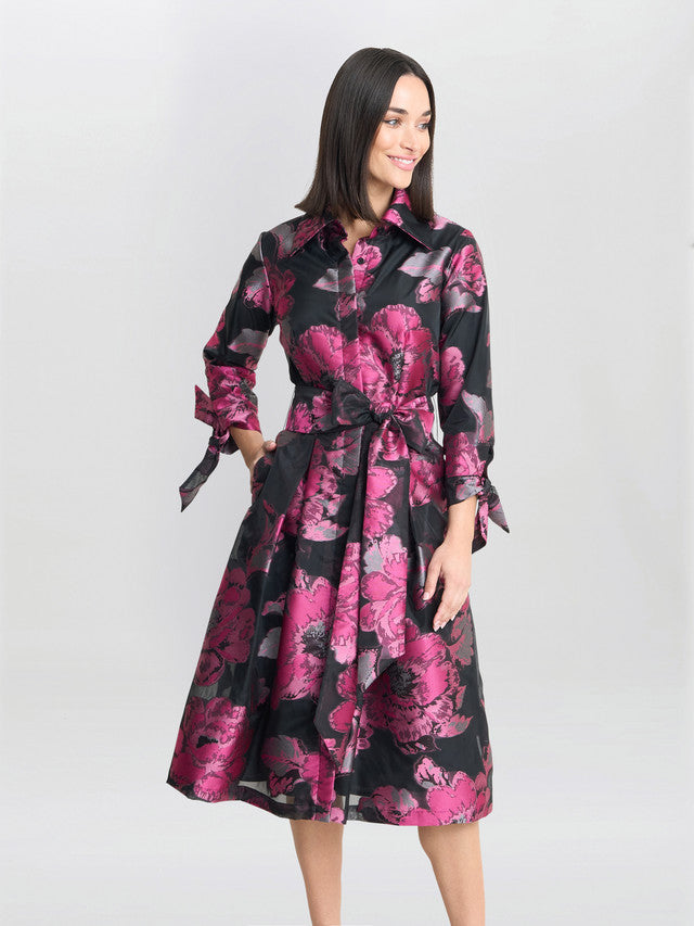  Lauren Jacquard Shirt Dress