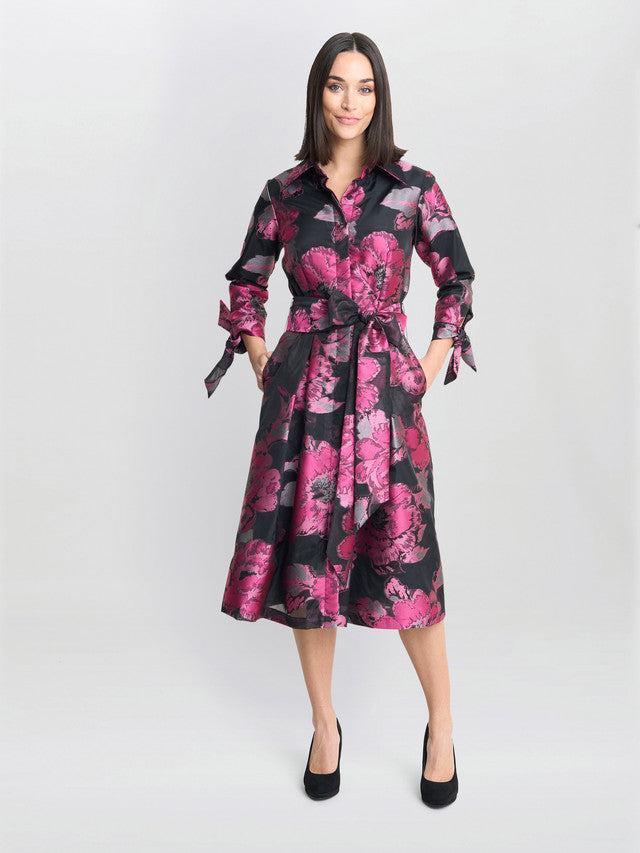  Lauren Jacquard Shirt Dress