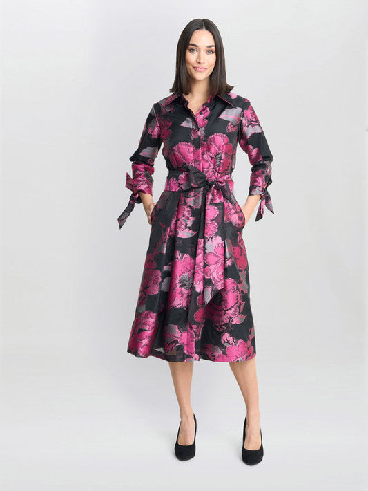  Lauren Jacquard Shirt Dress