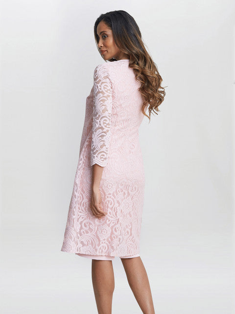  Clarabelle Mock Lace Jacket And Crepe Dress