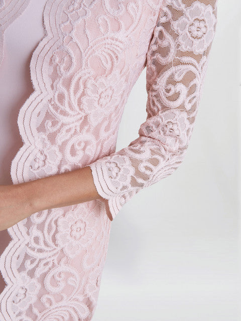  Clarabelle Mock Lace Jacket And Crepe Dress