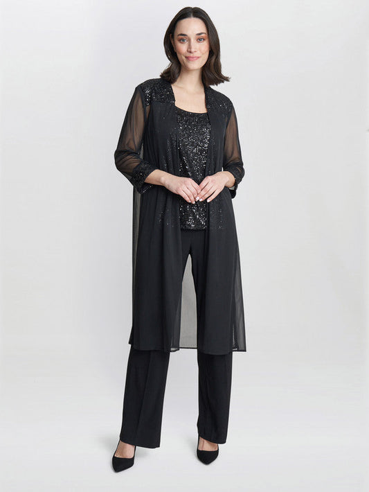  Jessica Three Piece Sequin Jersey Trouser Suit