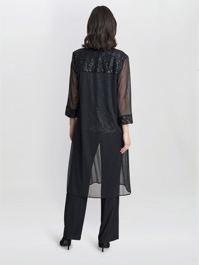  Jessica Three Piece Sequin Jersey Trouser Suit