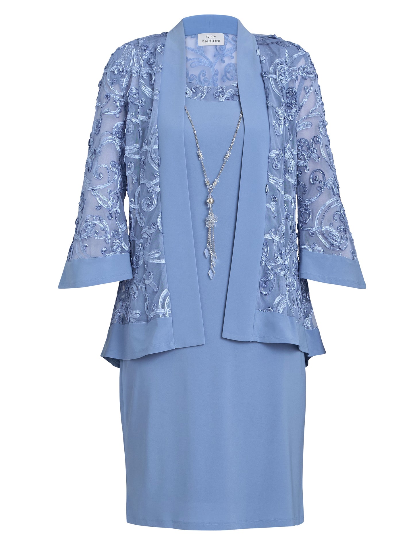  Beverley Soutache Dress And Jacket With Necklace
