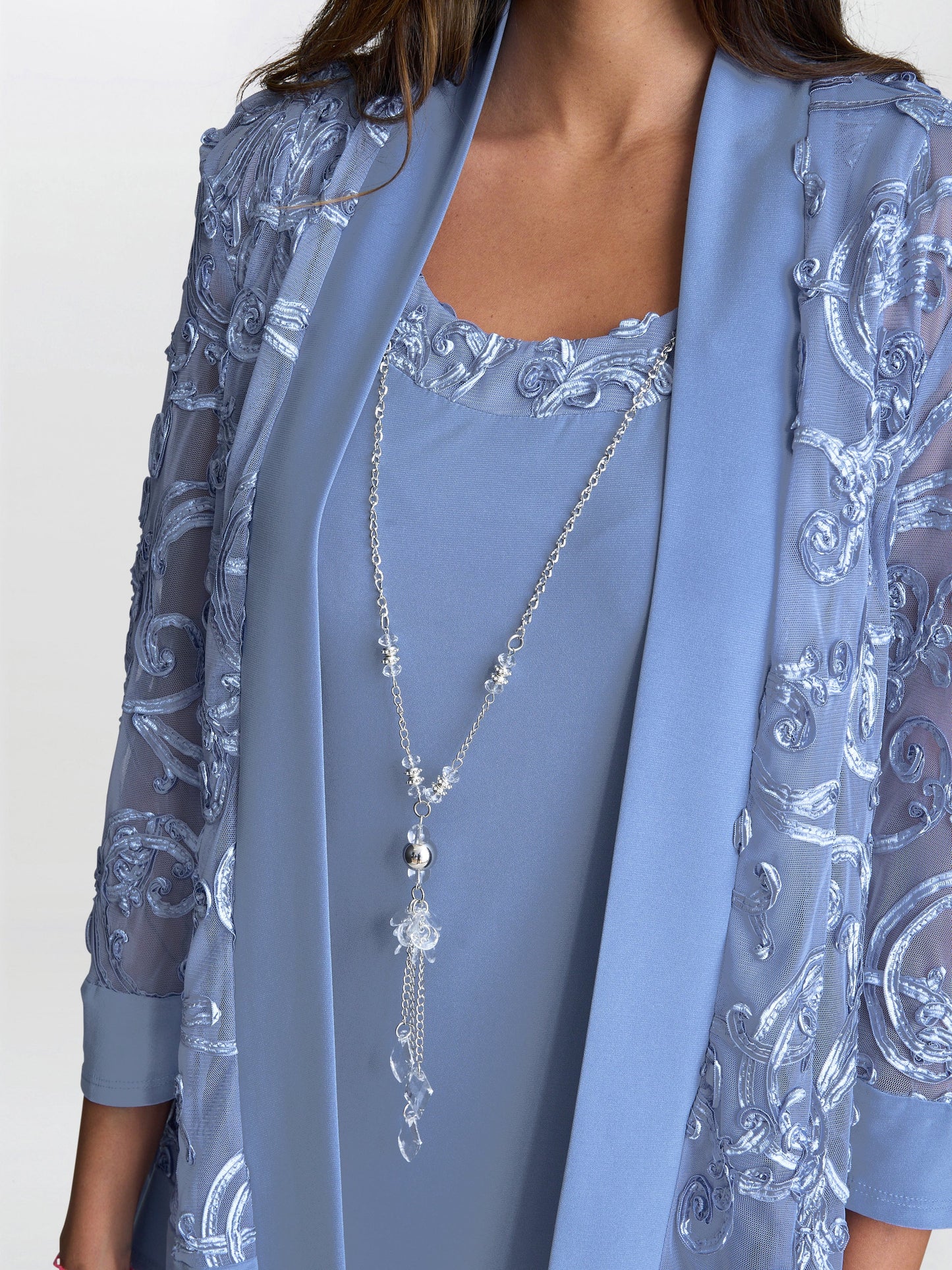  Beverley Soutache Dress And Jacket With Necklace