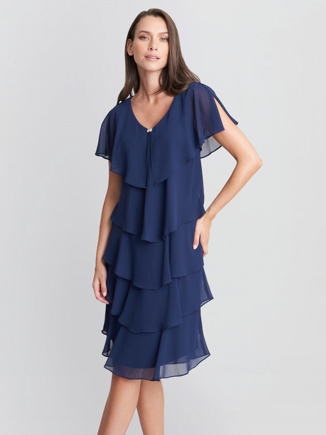  Bella Georgette Tiered Dress