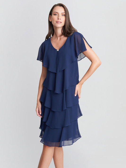  Bella Georgette Tiered Dress