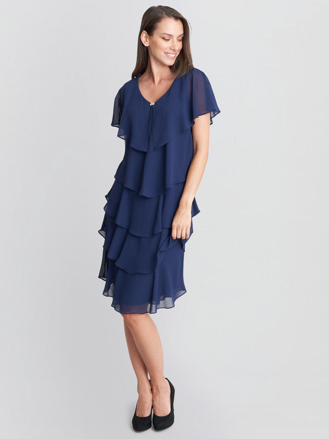 Bella Georgette Tiered Dress