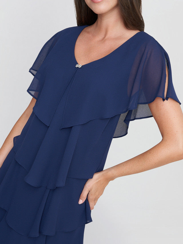  Bella Georgette Tiered Dress