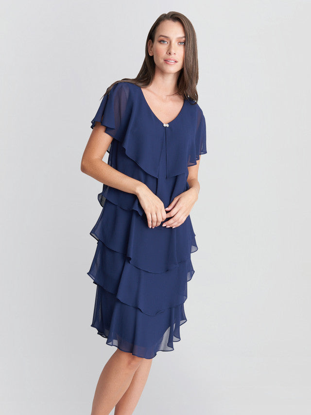  Bella Georgette Tiered Dress