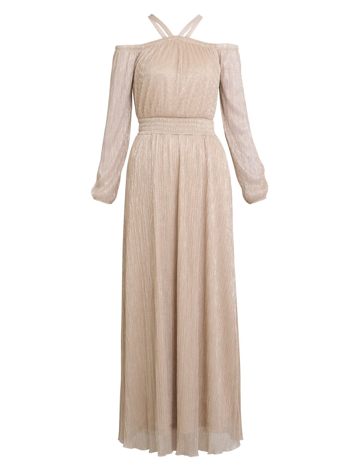  Sylvia Metallic Off The Shoulder Dress