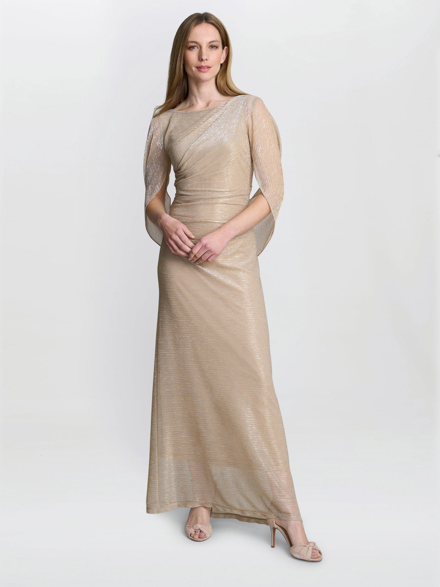  Joanna Metallic Knit Maxi Dress