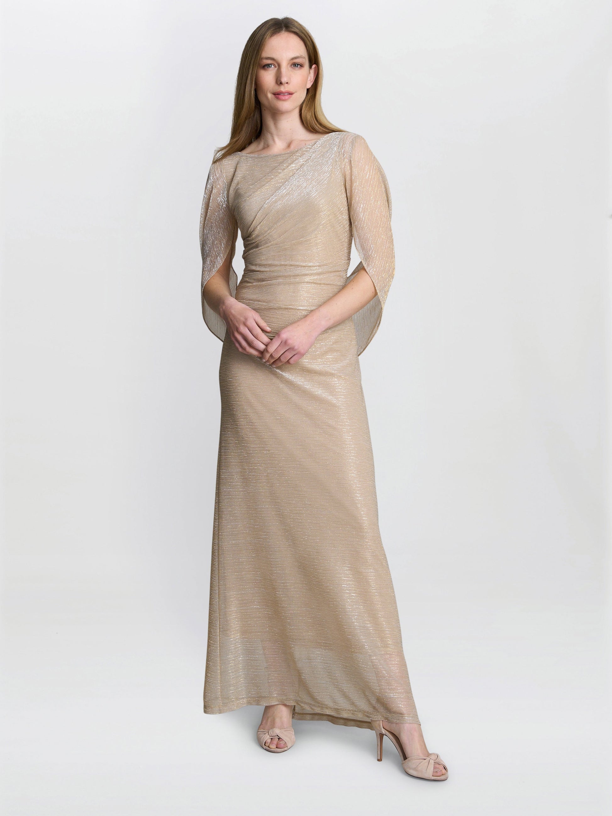  Joanna Metallic Knit Maxi Dress