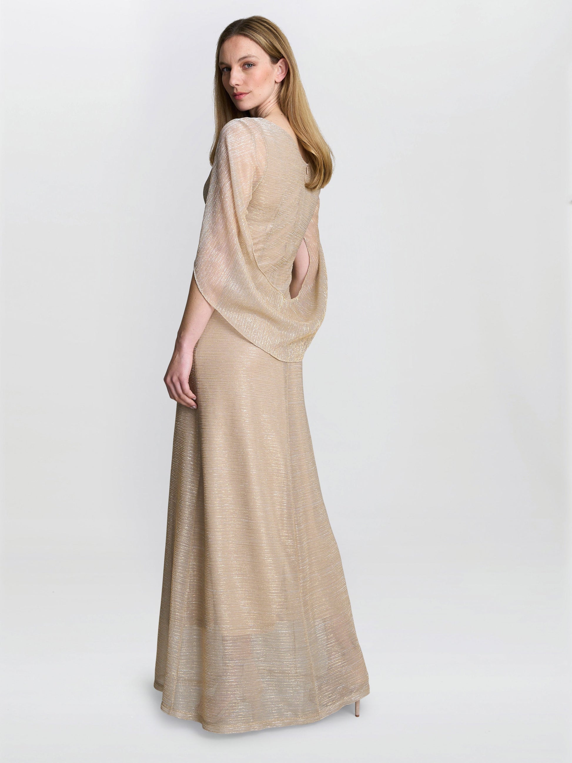  Joanna Metallic Knit Maxi Dress