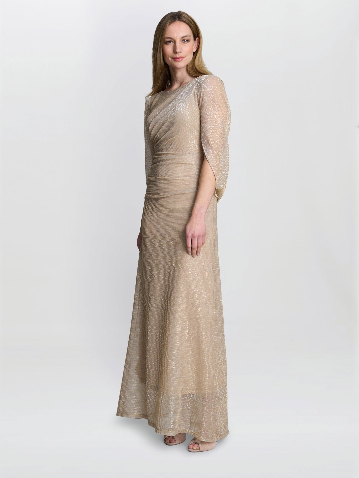  Joanna Metallic Knit Maxi Dress