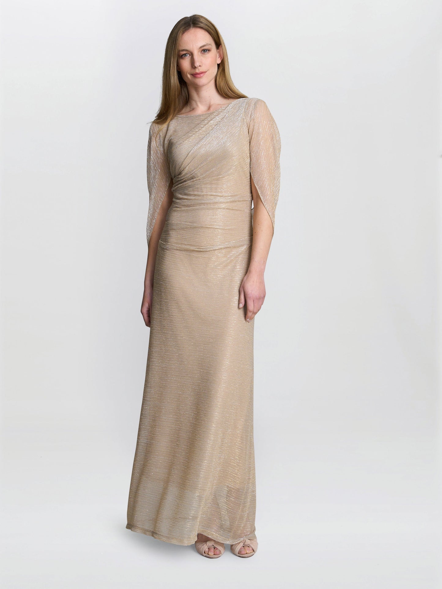  Joanna Metallic Knit Maxi Dress