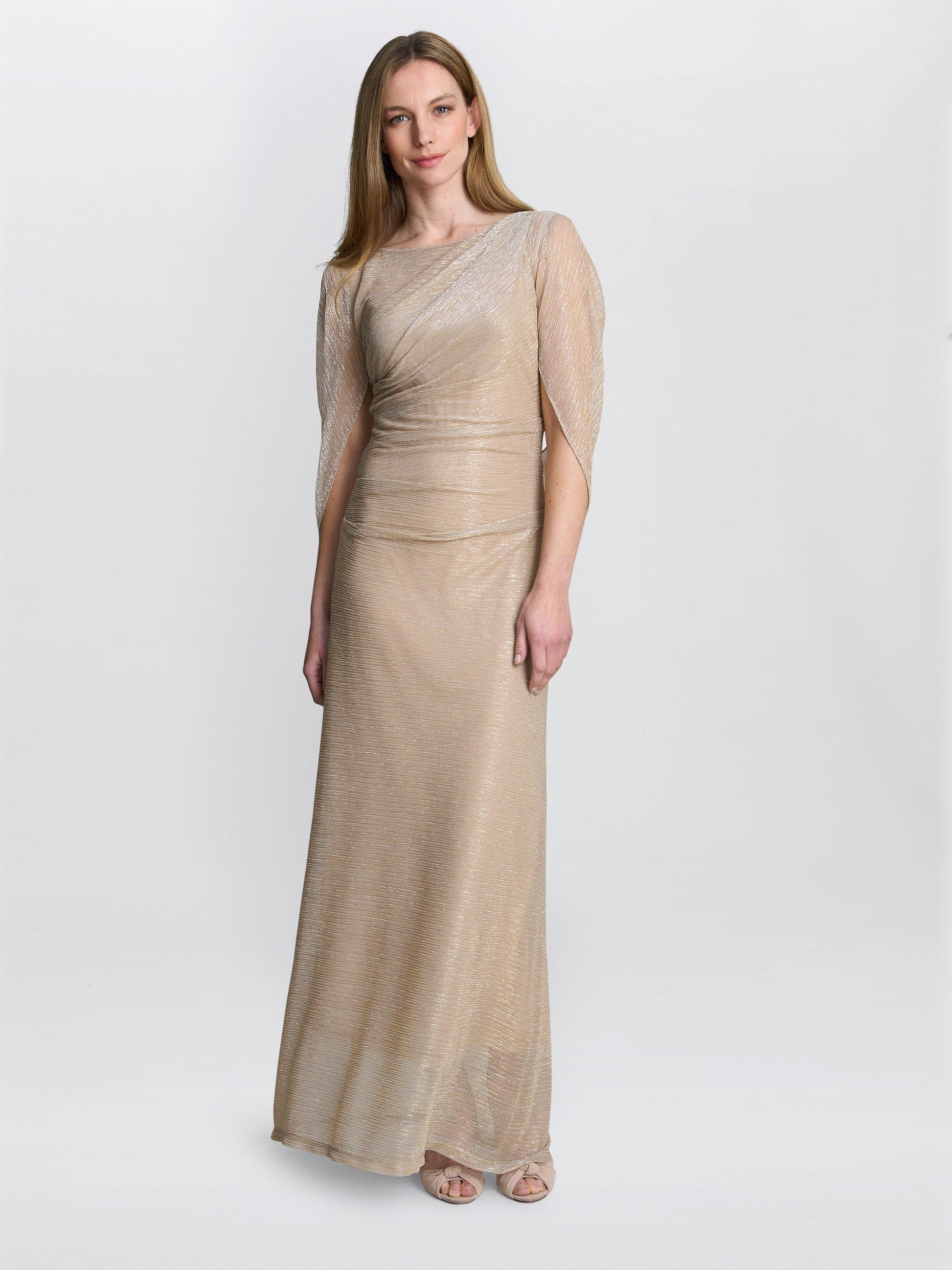  Joanna Metallic Knit Maxi Dress