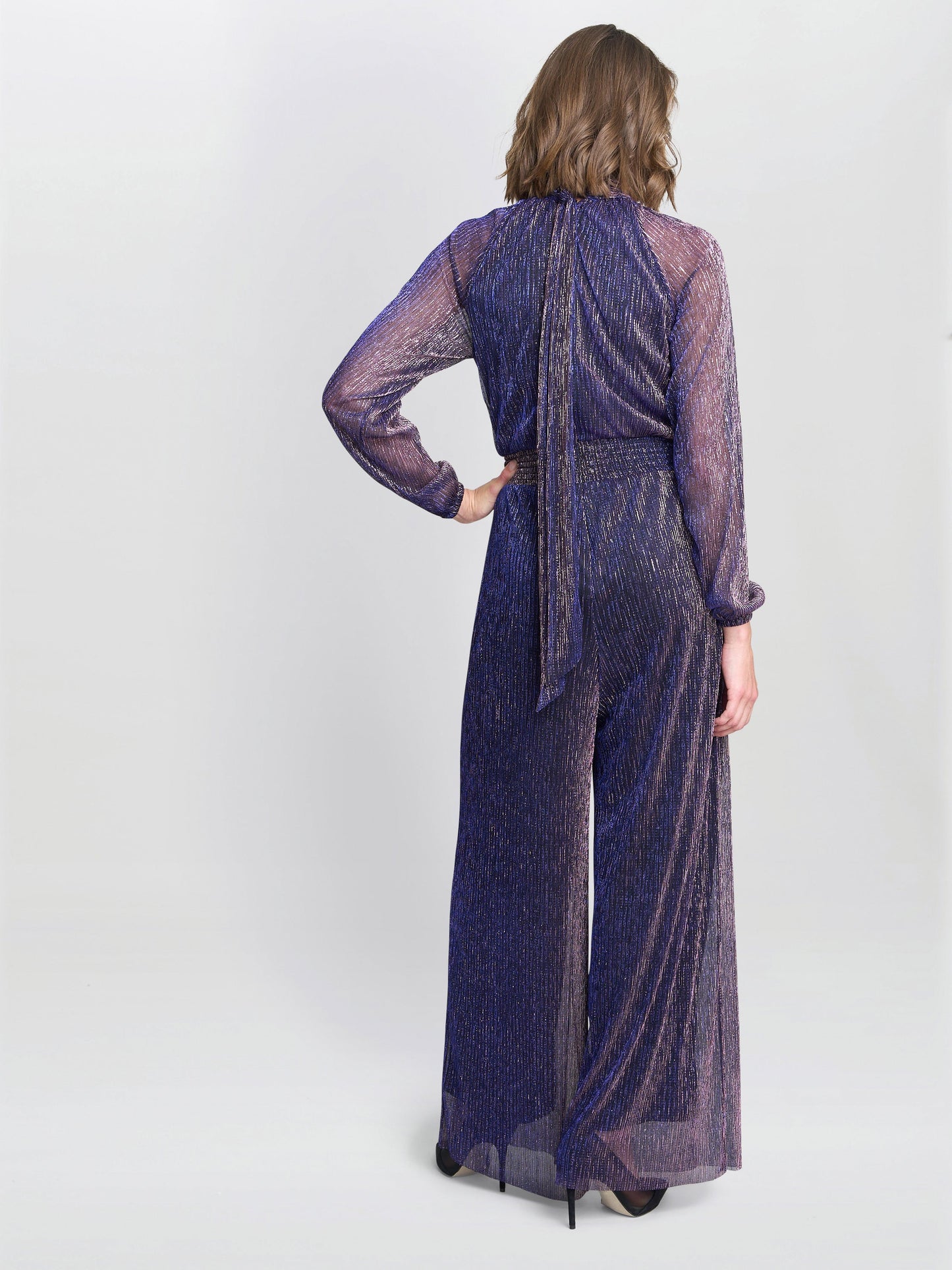  Kylie Metallic Knit Jumpsuit