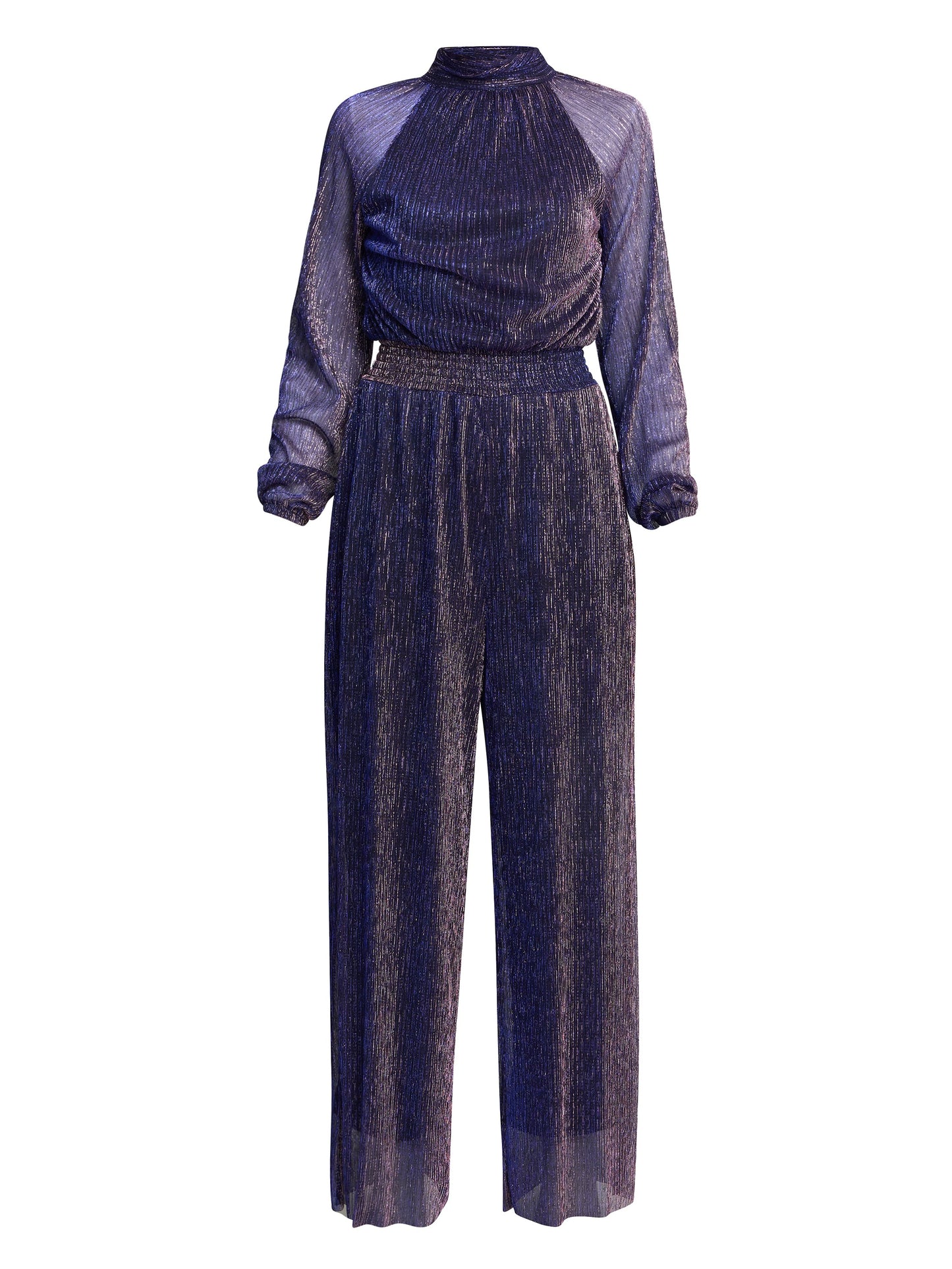  Kylie Metallic Knit Jumpsuit
