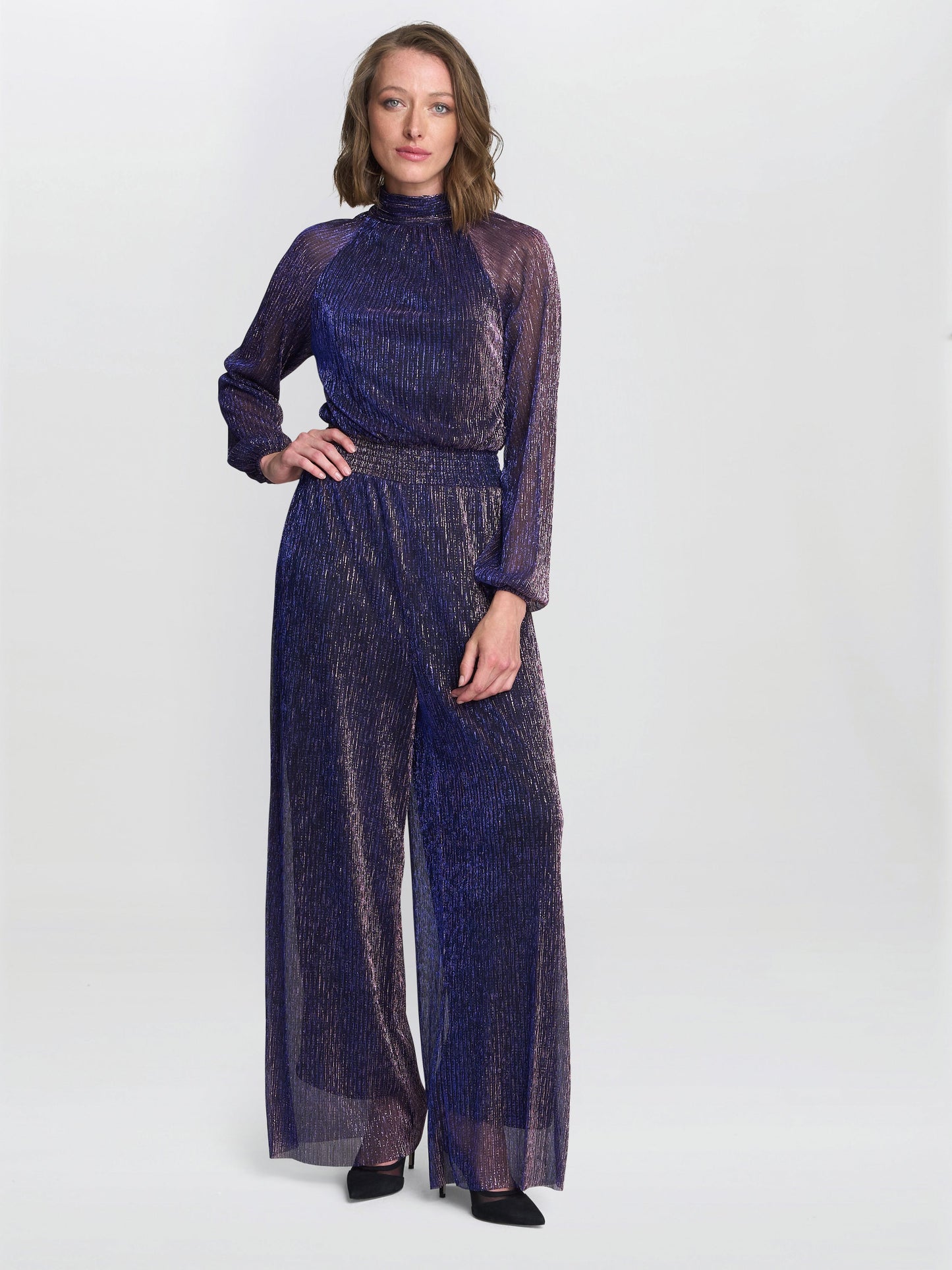  Kylie Metallic Knit Jumpsuit