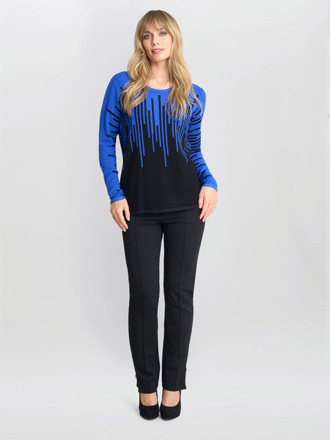  Kellie Stripe Effect Jumper With Diamantes