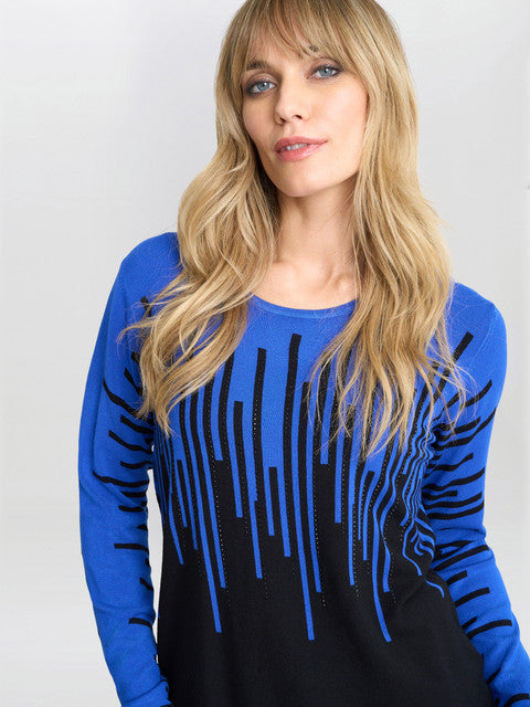  Kellie Stripe Effect Jumper With Diamantes