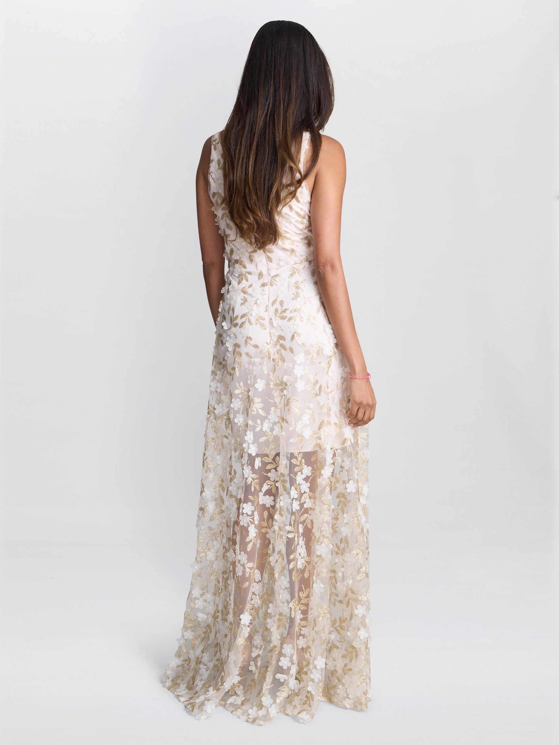  Zafira Floral Applique Dress