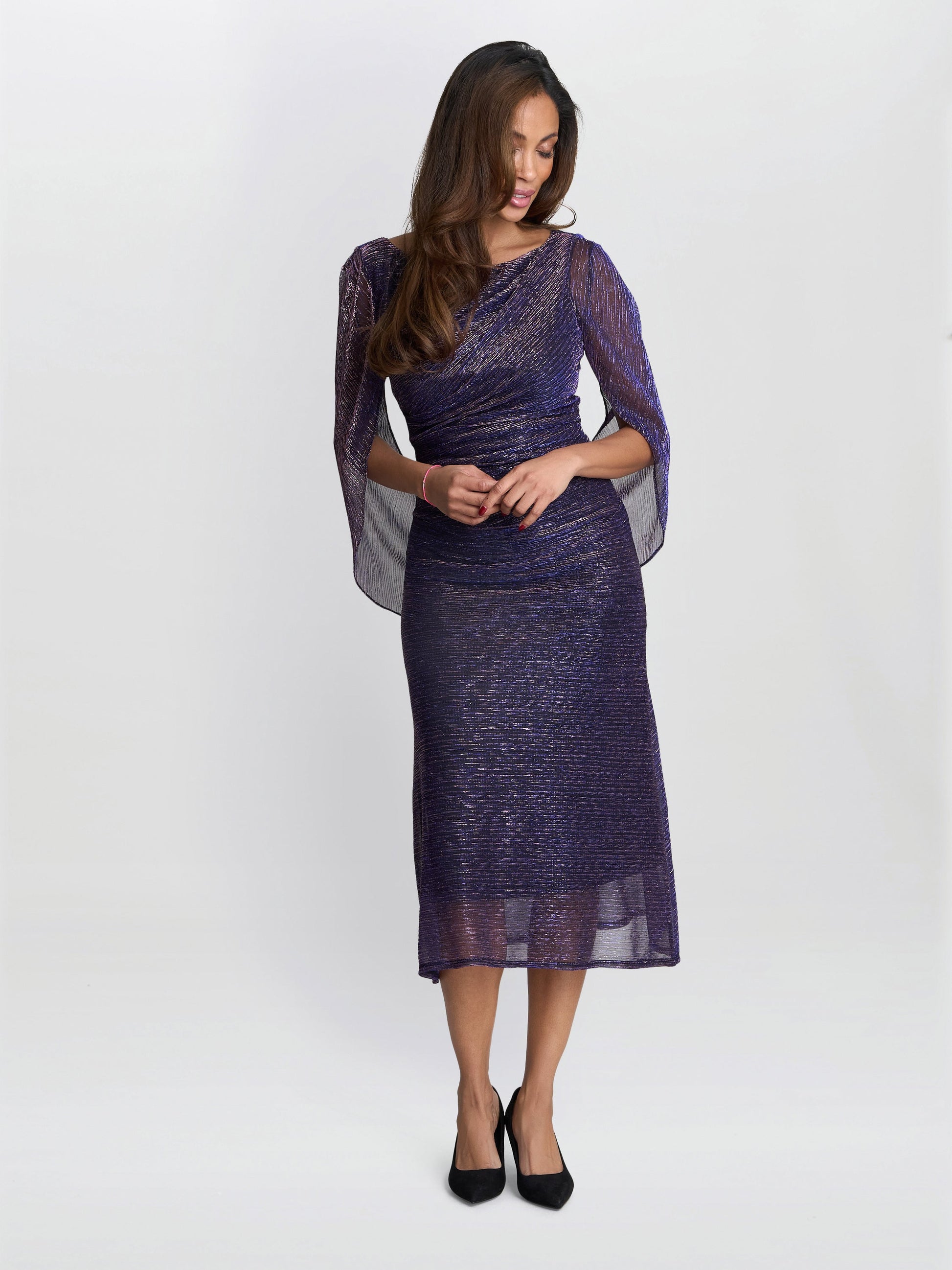  Ciara Metallic Knit Dress