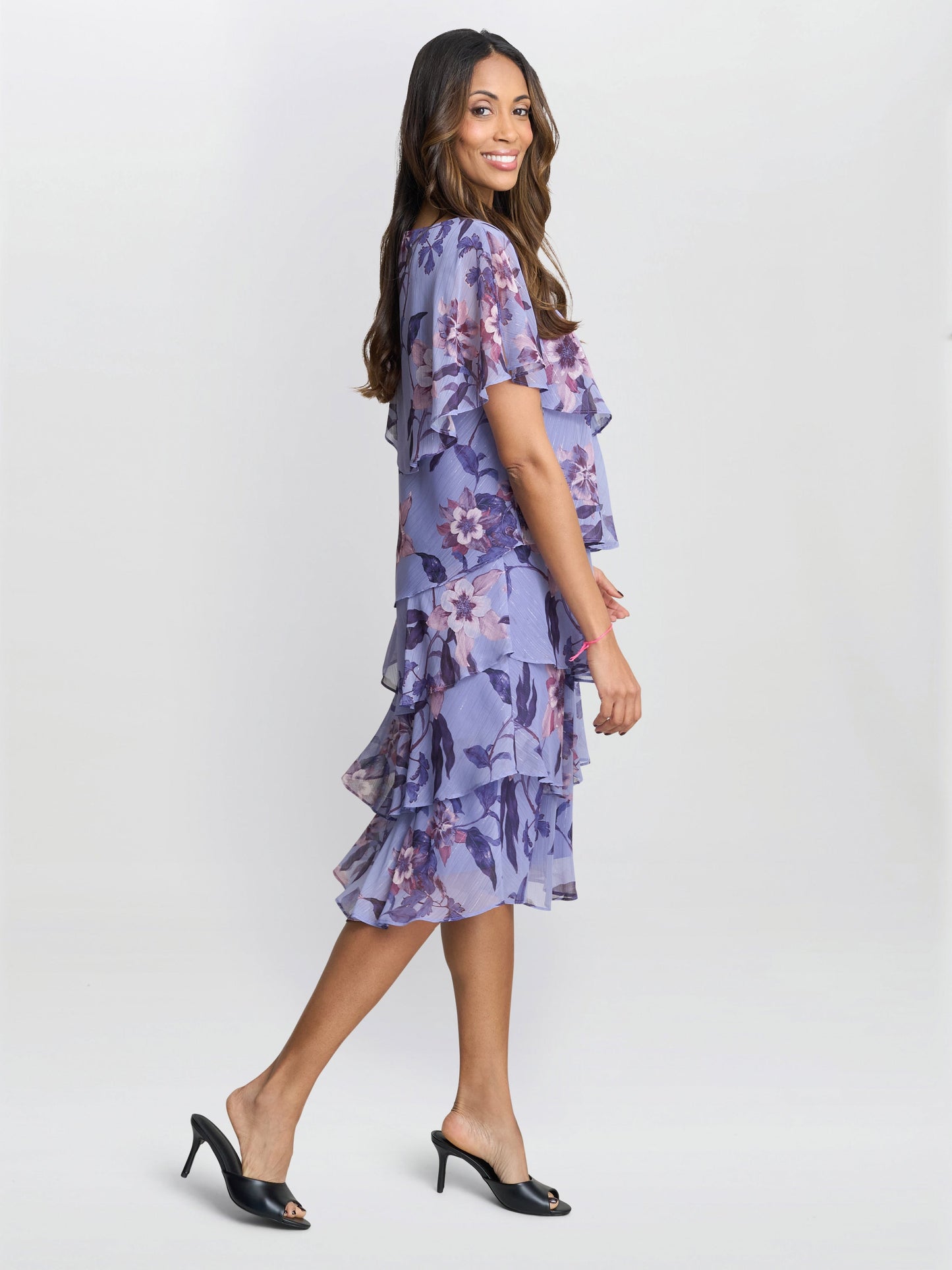  Mollie Chiffon Dress With Beaded Edge