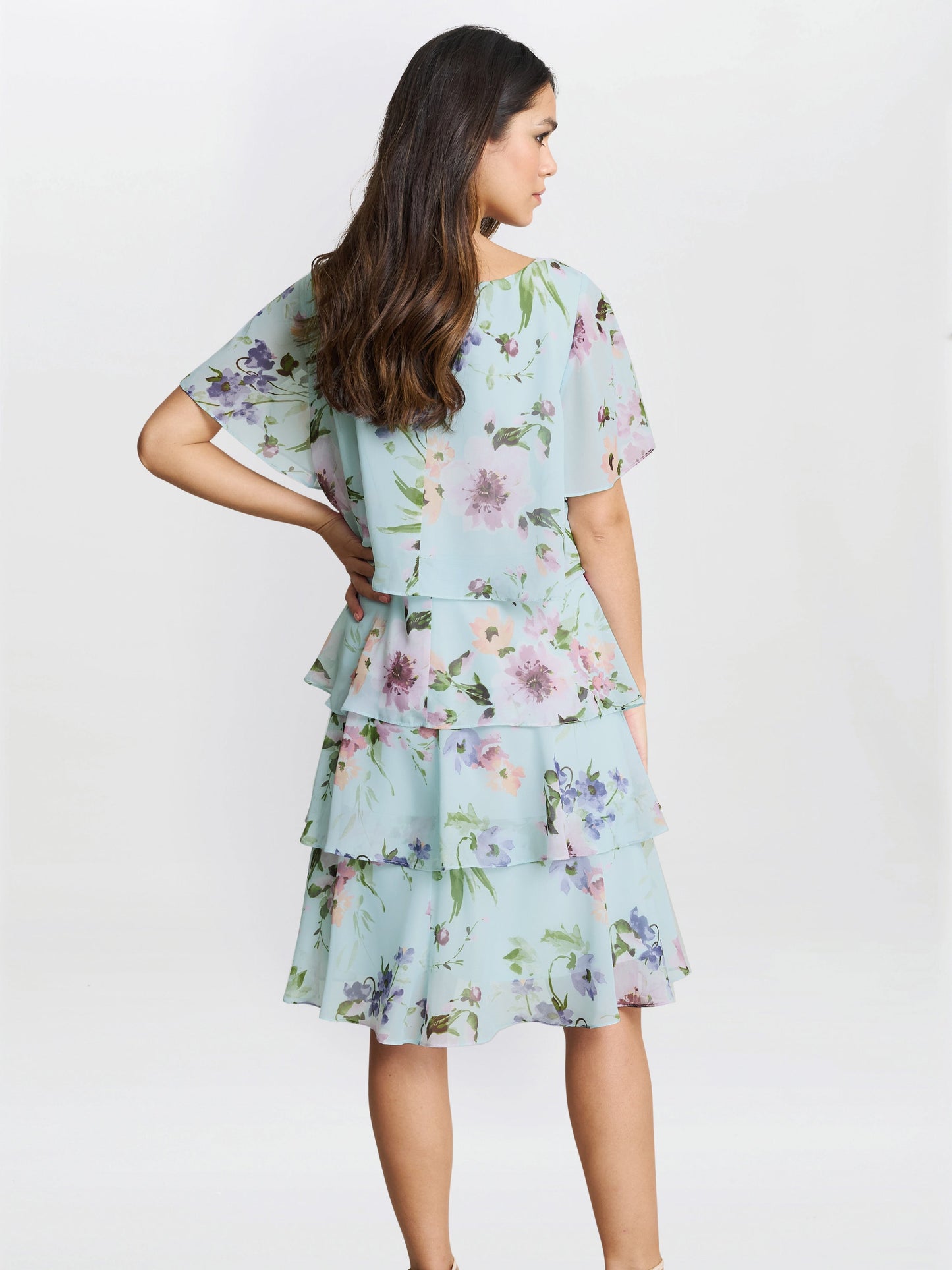  Cynthia Floral Tier Dress