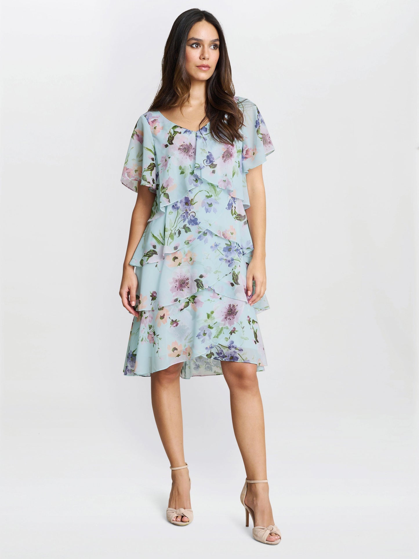  Cynthia Floral Tier Dress