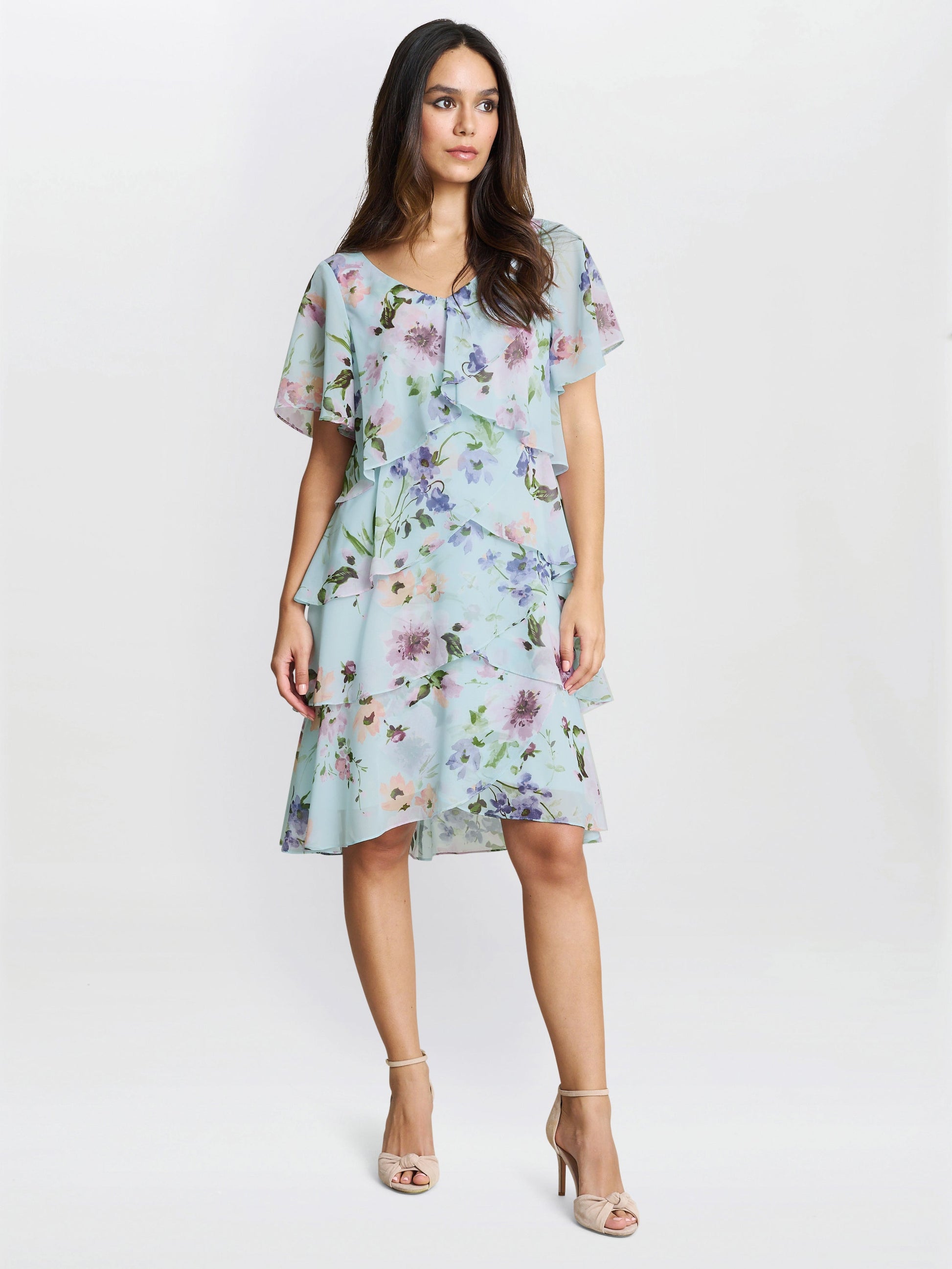  Cynthia Floral Tier Dress