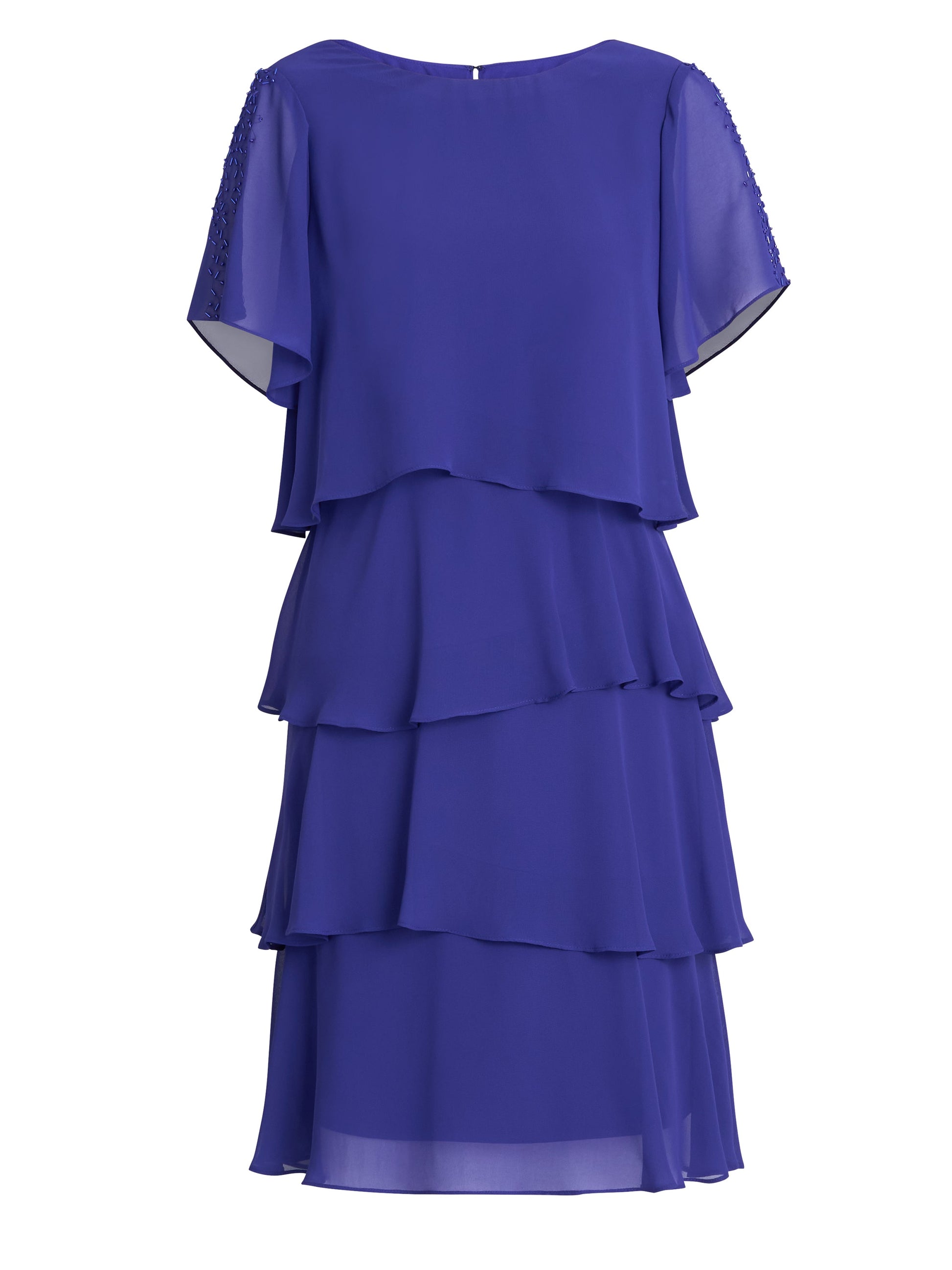  Cherry Tiered Chiffon Dress