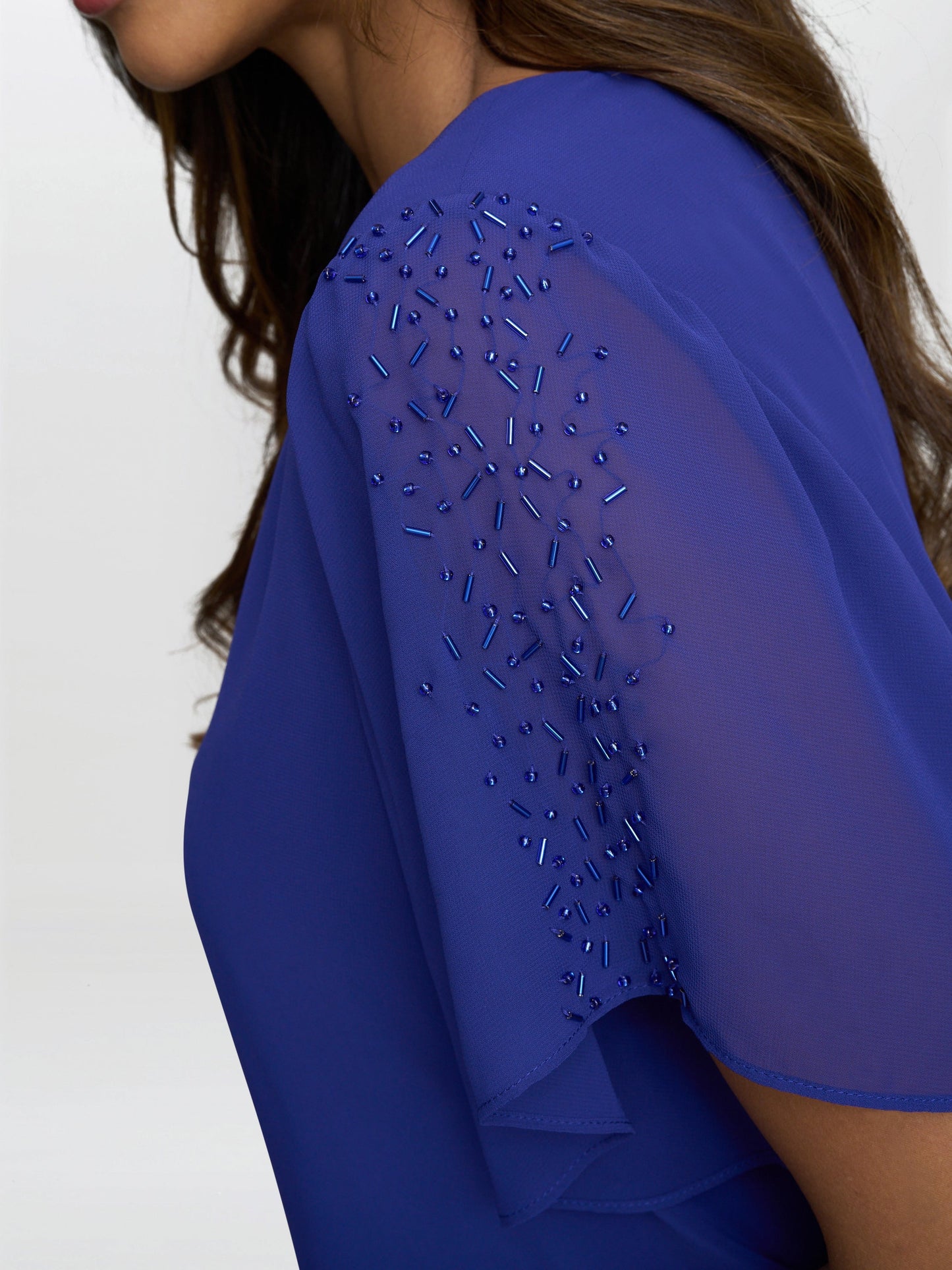  Cherry Tiered Chiffon Dress