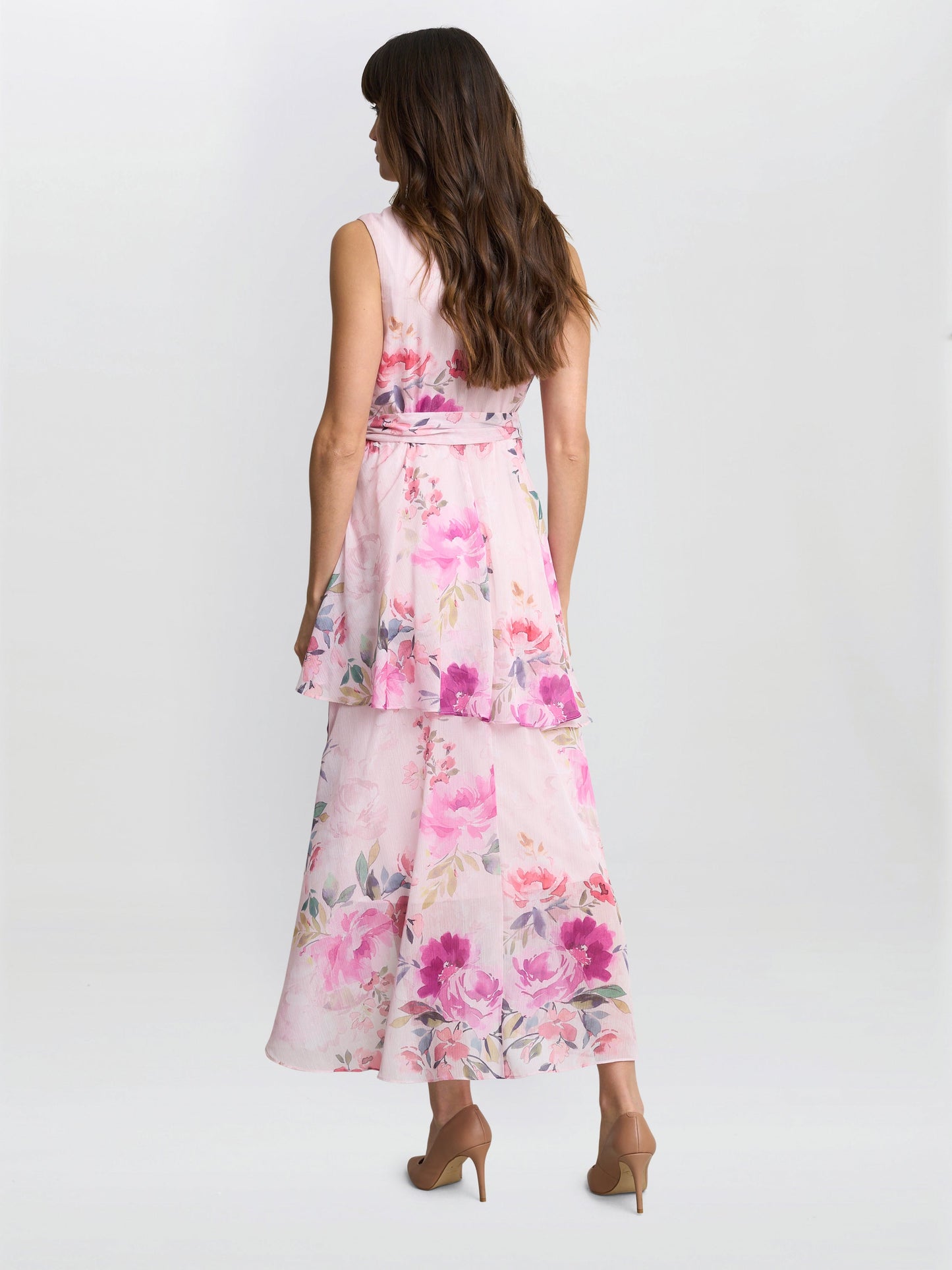  Evelynn Floral Wrap Effect Hi-low Dress