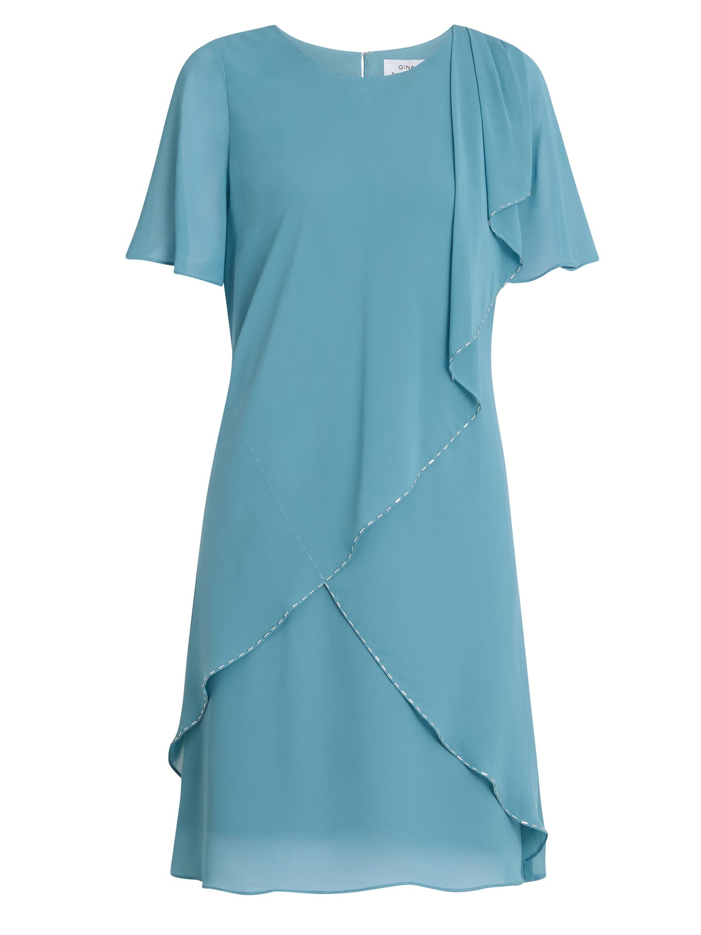  Hallie Blue Floral Tier Dress
