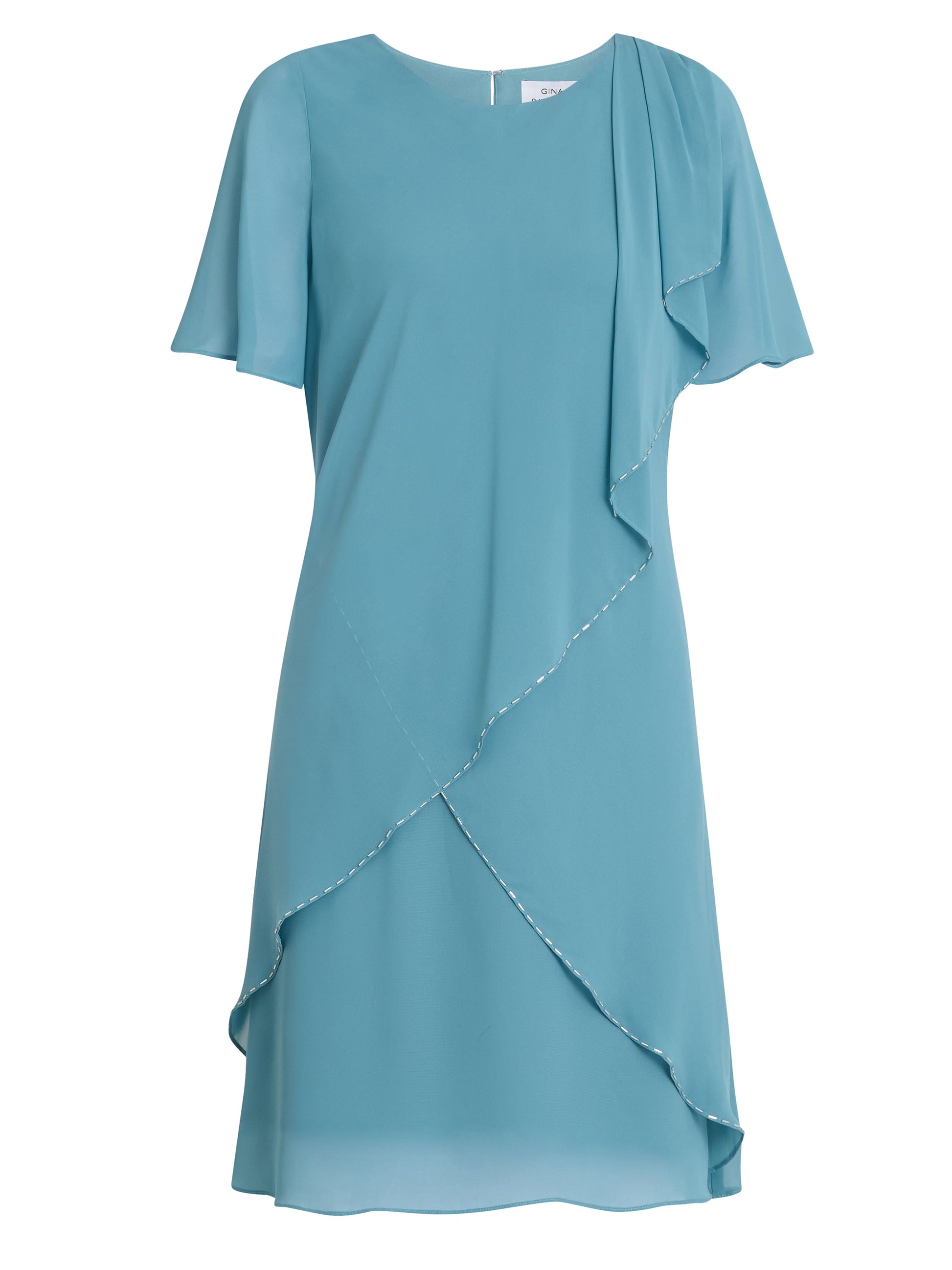  Hallie Blue Floral Tier Dress