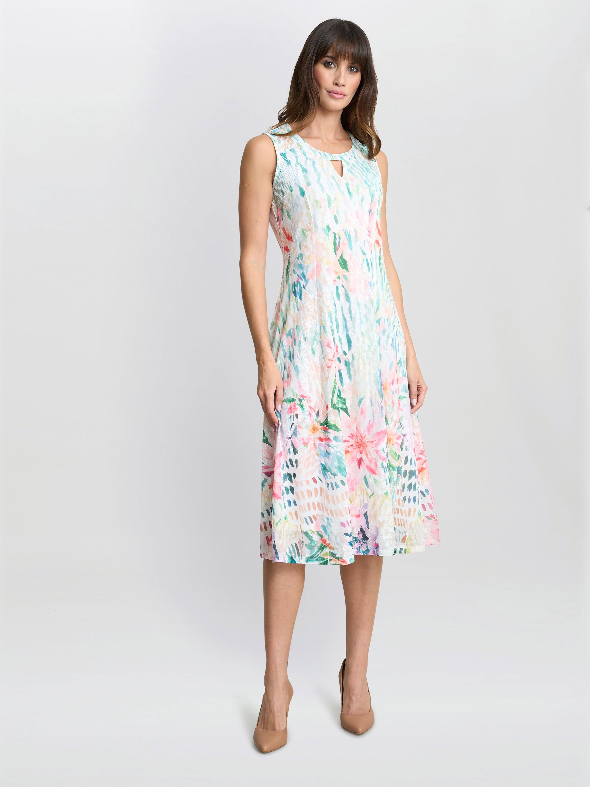  Brooklyn Watercolour Floral Dress