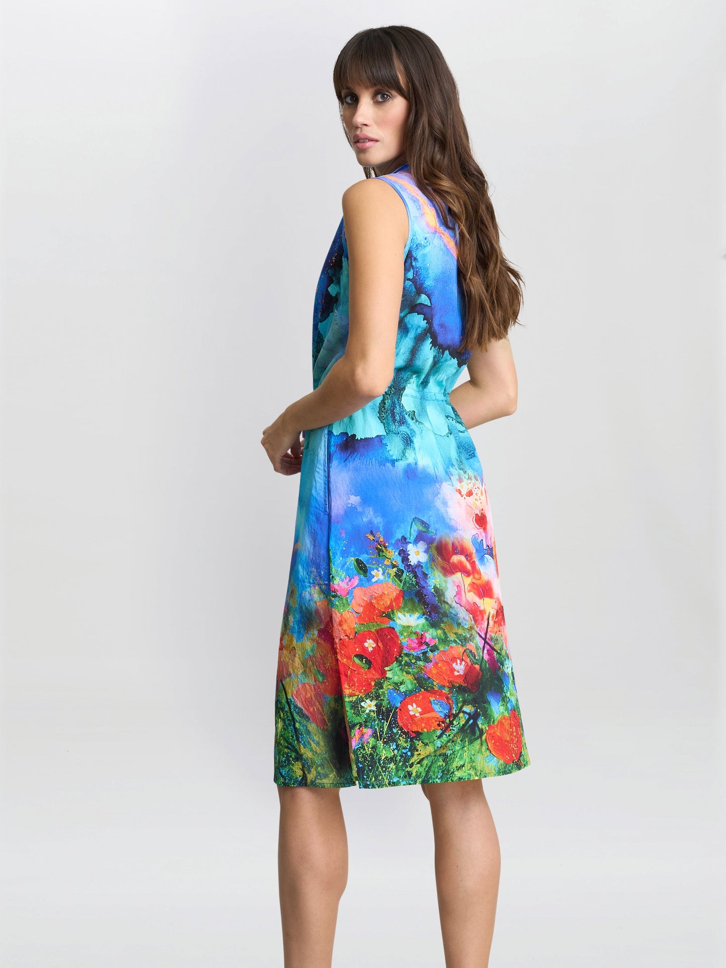  Everly Poppy Print Shirt Dress