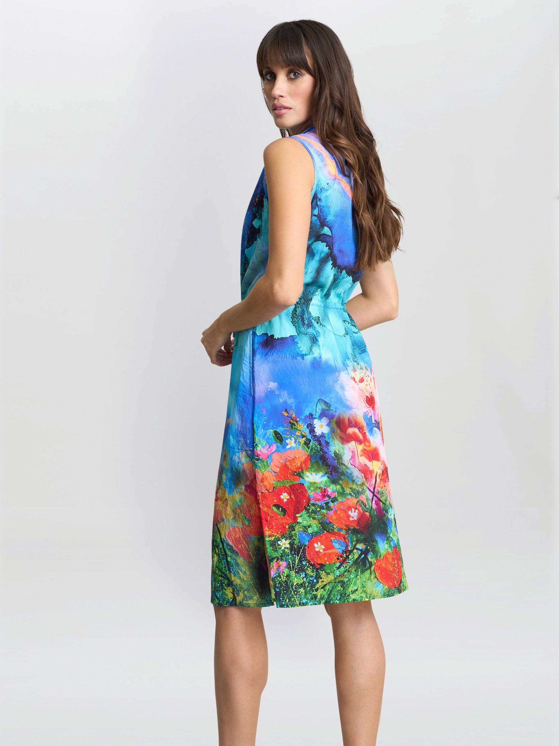  Everly Poppy Print Shirt Dress