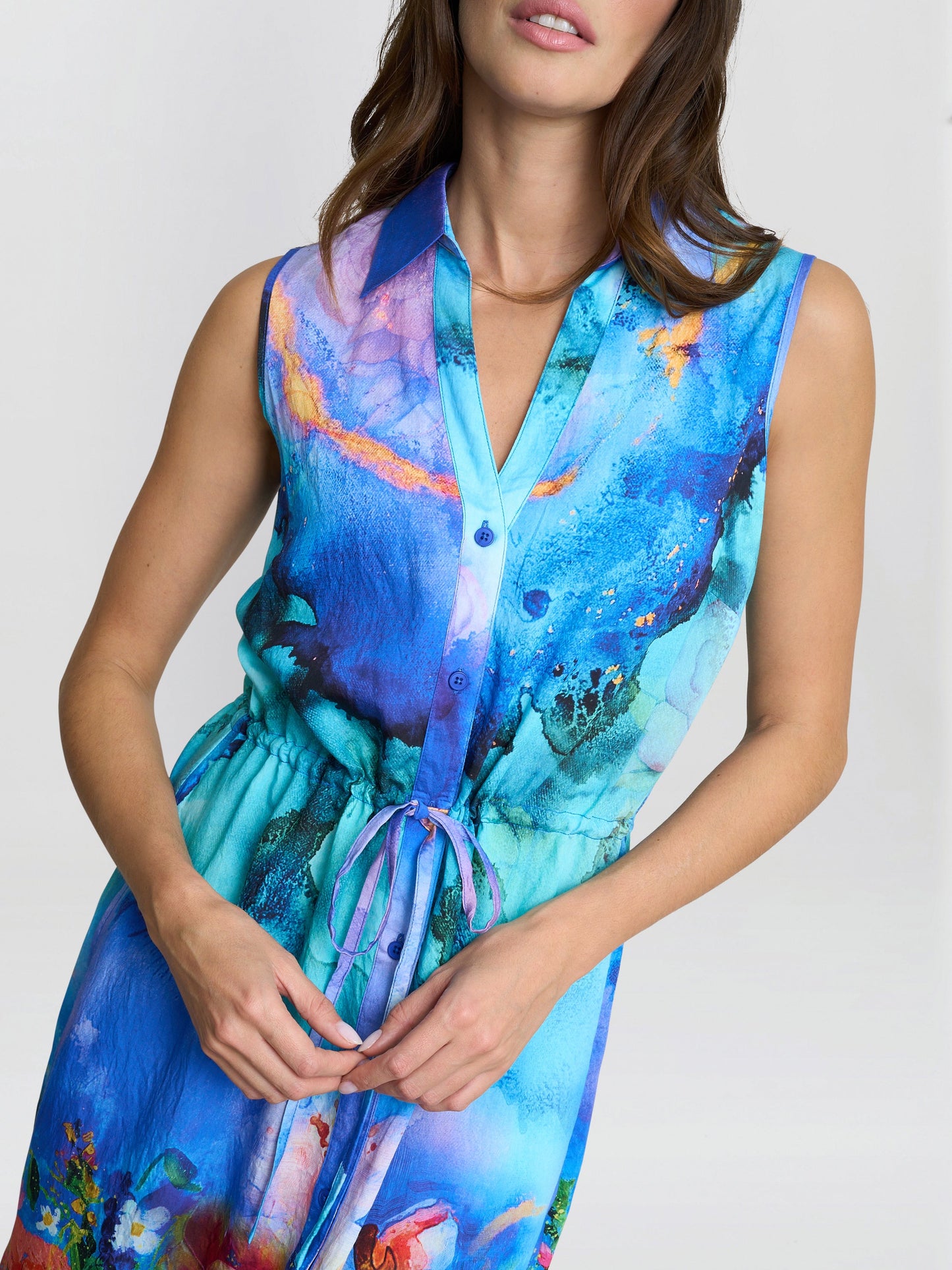  Everly Poppy Print Shirt Dress
